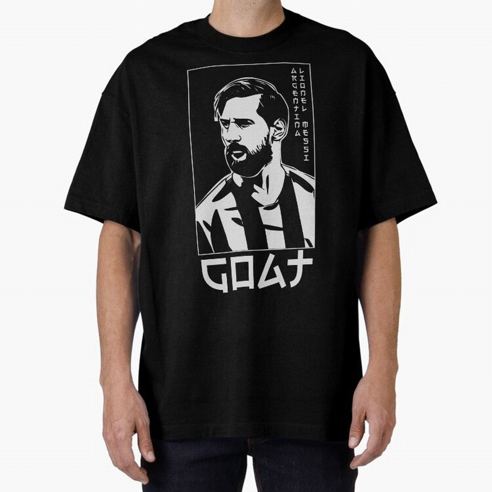 Lionel Messi Japanese Style Portrait art illustration Premium T-Shirt Bring the FIFA World Cup 2026 USA Canada Mexico Journey through Cristiano Ronaldo Highlights, Brazil, Portugal and Argentina Pride, Stadium Memories, Football Loyalty,