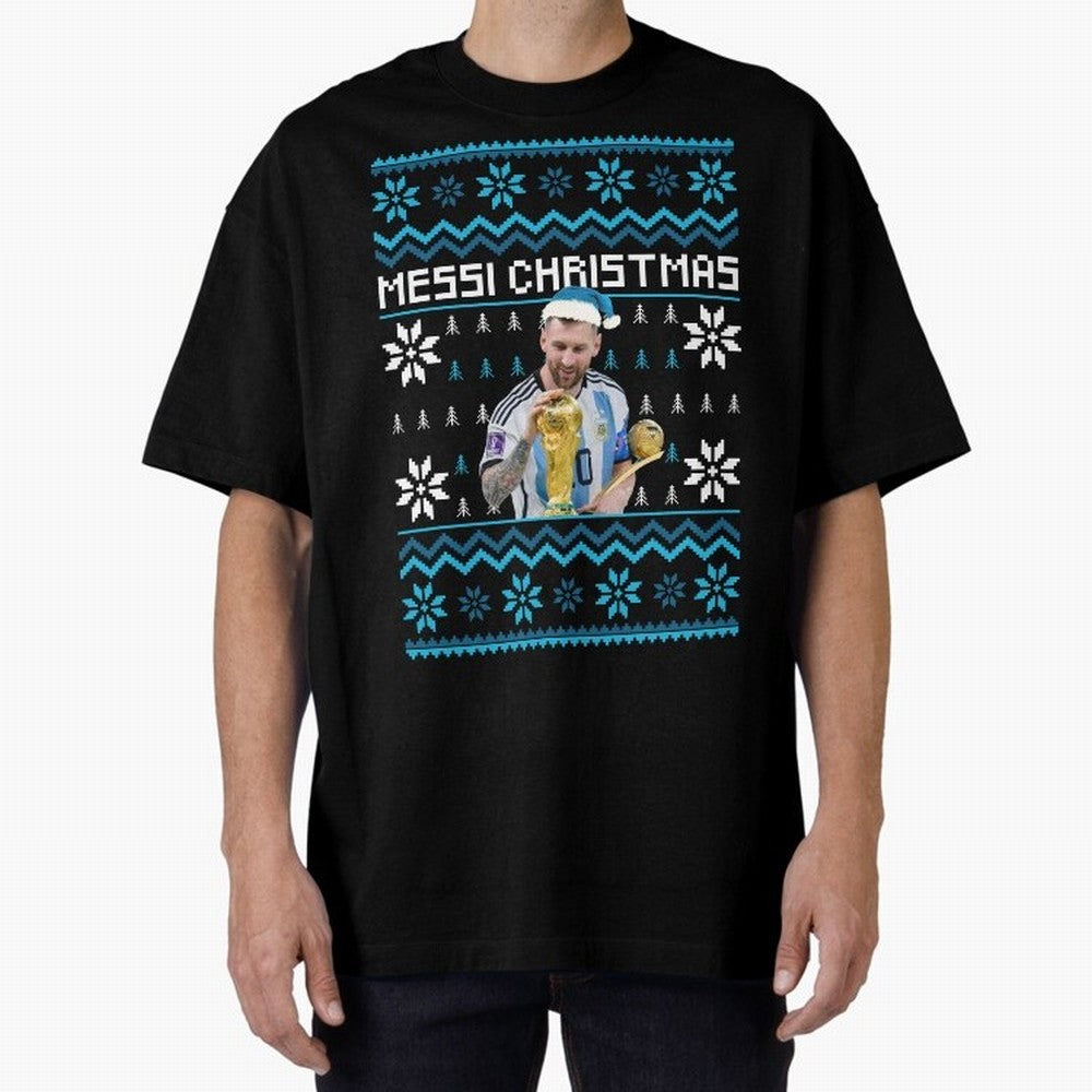 Leo Messi Christmas Ugly Sweater Design Classic T-Shirt Build FIFA World Cup 2026 Spirit, Filled with France and Portugal, Haaland, Goal Celebration Energy, Supporter Heritage, Football Icons and Worldwide Tournament Joy; Perfect for Fans,
