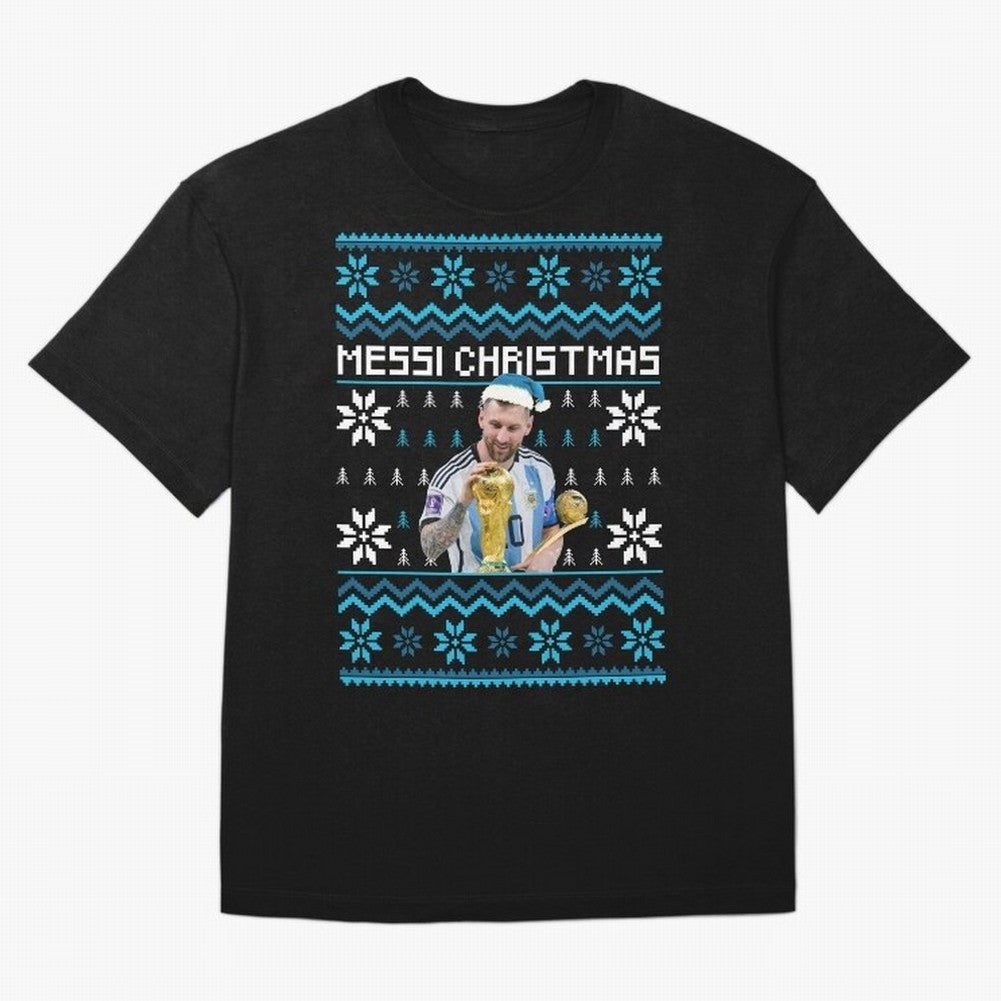 Leo Messi Christmas Ugly Sweater Design Classic T-Shirt Build FIFA World Cup 2026 Spirit, Filled with France and Portugal, Haaland, Goal Celebration Energy, Supporter Heritage, Football Icons and Worldwide Tournament Joy; Perfect for Fans,