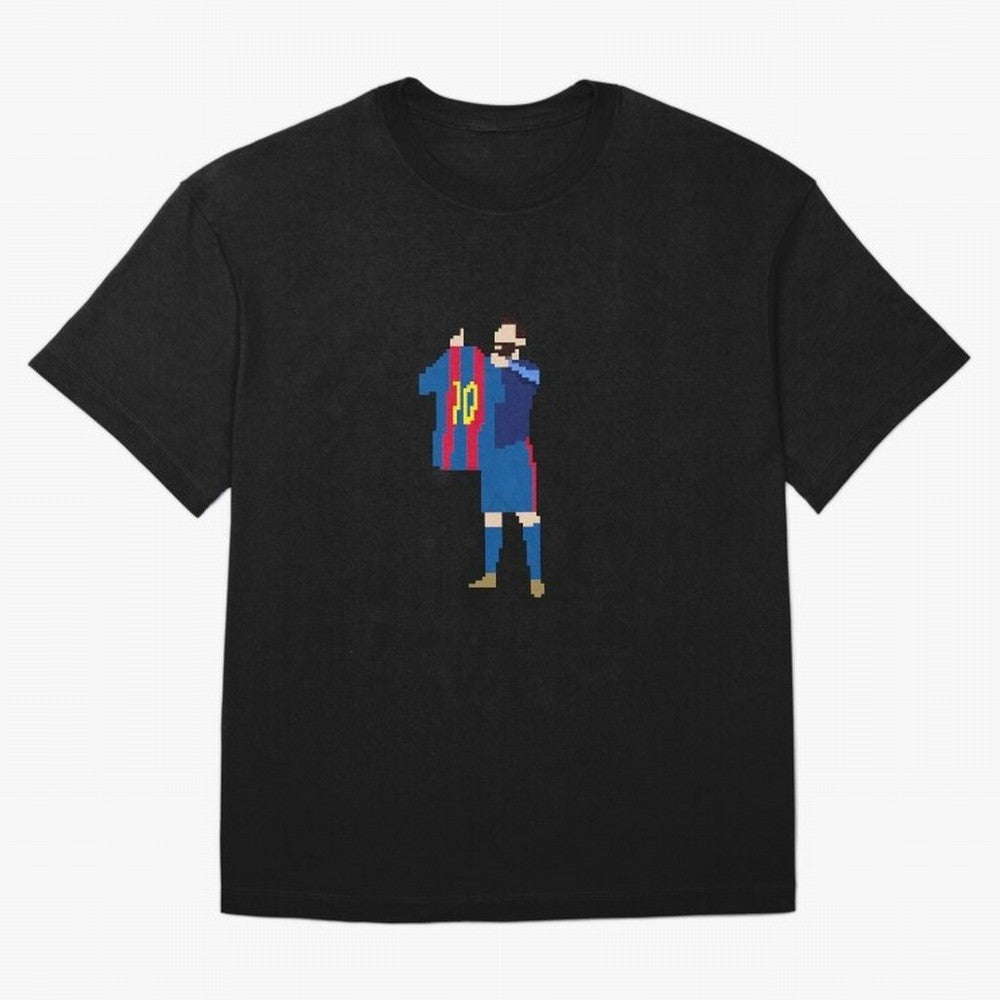 Messi Iconic Celebration Pixel Classic T-Shirt Turn Up for Global Football Passion for FIFA World Cup 2026 USA Canada Mexico, Made for Neymar, Haaland and Cristiano Ronaldo, Argentina, Worldwide Fan Energy, Dramatic Goals, Stadium Lights and