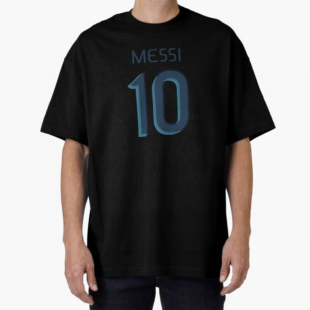 Messi 10 Oversized T-Shirt Capture Stadium Memories from FIFA World Cup 2026 Group Stage Spirit, Centered on Argentina and Brazil, Messi, Global Supporter Spirit, Legendary Goals, National Colors and Tournament Celebration; Perfect for People Who