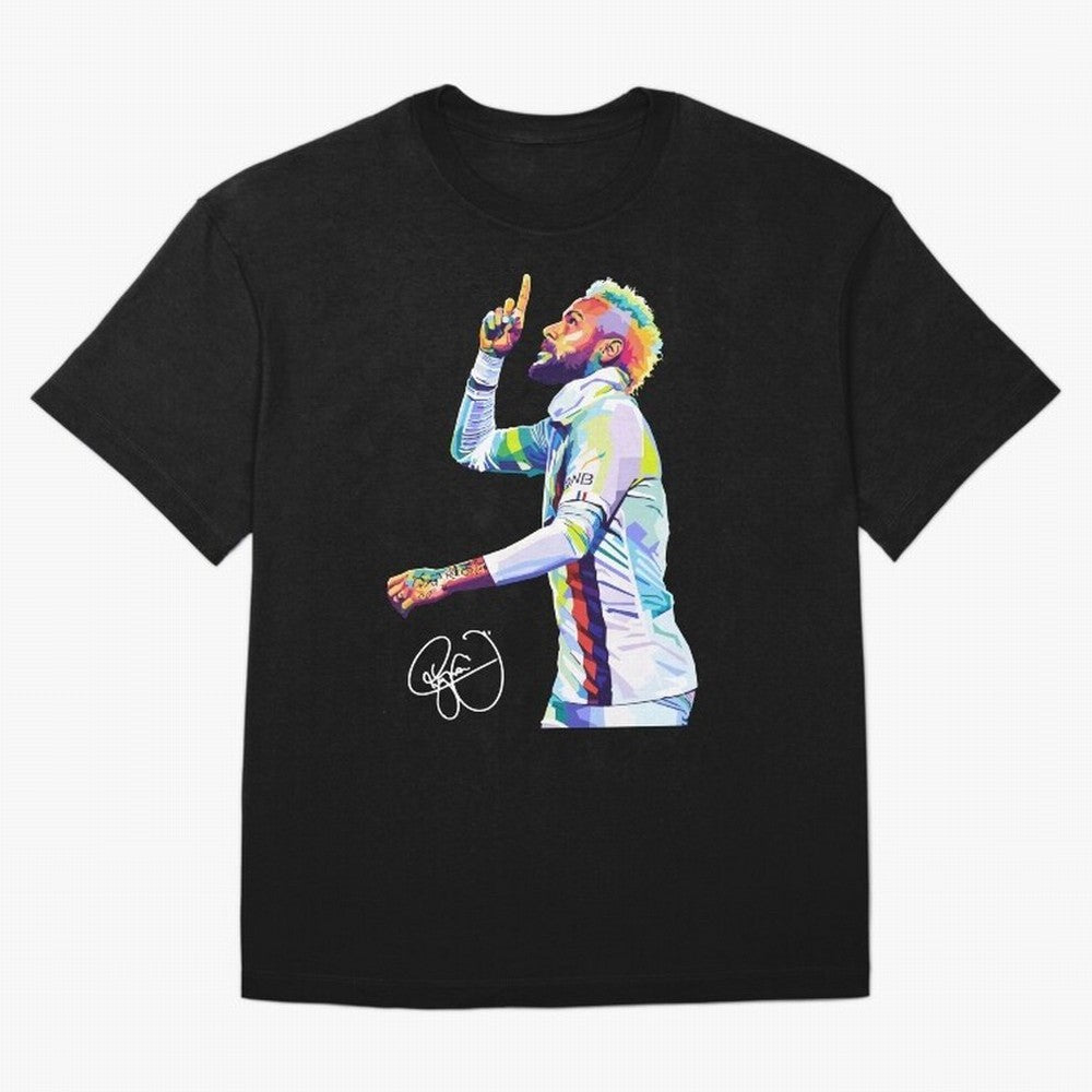 Neymar Jr Football Wpap Pop Art Classic T-Shirt Keep the Legacy of Global Football Passion for FIFA World Cup 2026 USA Canada Mexico, Featuring Messi, Neymar and Mbappe, England, France and Netherlands, Stadium Chants, National Pride, Trophy Dreams