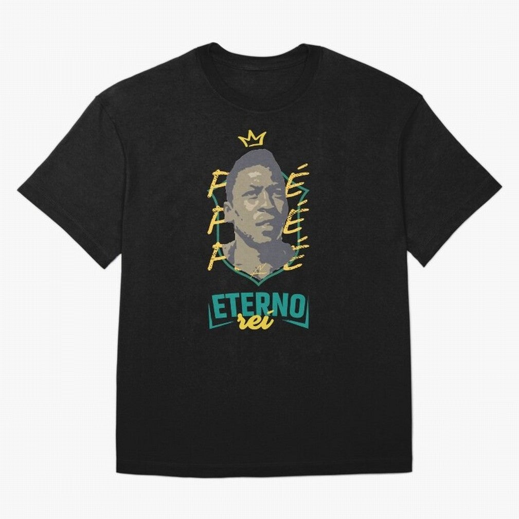 Messi and Neymar wearing a Pele t-shirt - Pel¨¦ Eterno - Pele Forever Rei Classic T-Shirt Bring Match Day Fire to Global Football Passion for FIFA World Cup 2026 Group Stage, Highlighting Neymar, England and Germany, Football Festival Excitement,