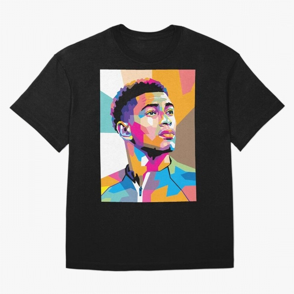Jude Bellingham in WPAP Style Classic T-Shirt Remember Iconic Moments from Match Day Hype around FIFA World Cup 2026 Group Stage, Cristiano Ronaldo, Argentina and Brazil, Football Festival Excitement, Trophy Ambitions, Country Rivalries and Star
