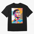 Jude Bellingham in WPAP Style Classic T-Shirt Remember Iconic Moments from Match Day Hype around FIFA World Cup 2026 Group Stage, Cristiano Ronaldo, Argentina and Brazil, Football Festival Excitement, Trophy Ambitions, Country Rivalries and Star