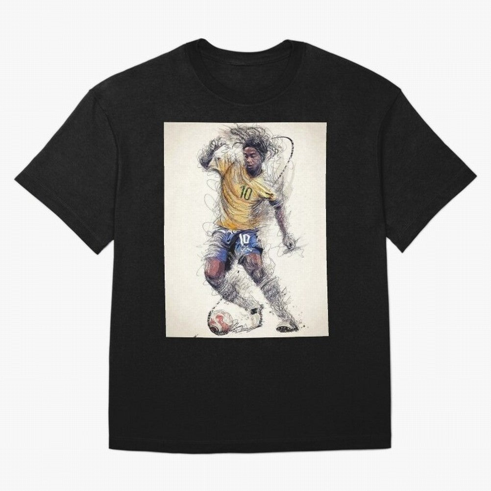 Ronaldinho Classic T-Shirt Bring Bold Fan Energy to Global Football Passion for FIFA World Cup 2026 USA Canada Mexico, Made for Mbappe and Neymar, Spain, Classic Soccer Heritage, Championship Pressure, Fan Loyalty and International Pride; Great for
