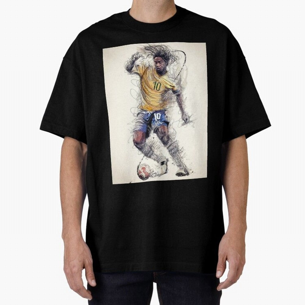 Ronaldinho Classic T-Shirt Bring Bold Fan Energy to Global Football Passion for FIFA World Cup 2026 USA Canada Mexico, Made for Mbappe and Neymar, Spain, Classic Soccer Heritage, Championship Pressure, Fan Loyalty and International Pride; Great for