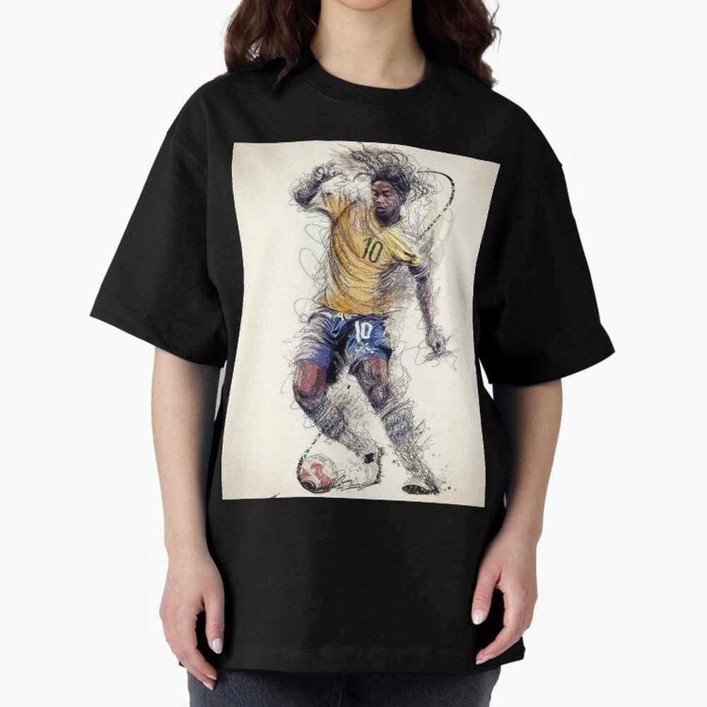 Ronaldinho Classic T-Shirt Bring Bold Fan Energy to Global Football Passion for FIFA World Cup 2026 USA Canada Mexico, Made for Mbappe and Neymar, Spain, Classic Soccer Heritage, Championship Pressure, Fan Loyalty and International Pride; Great for
