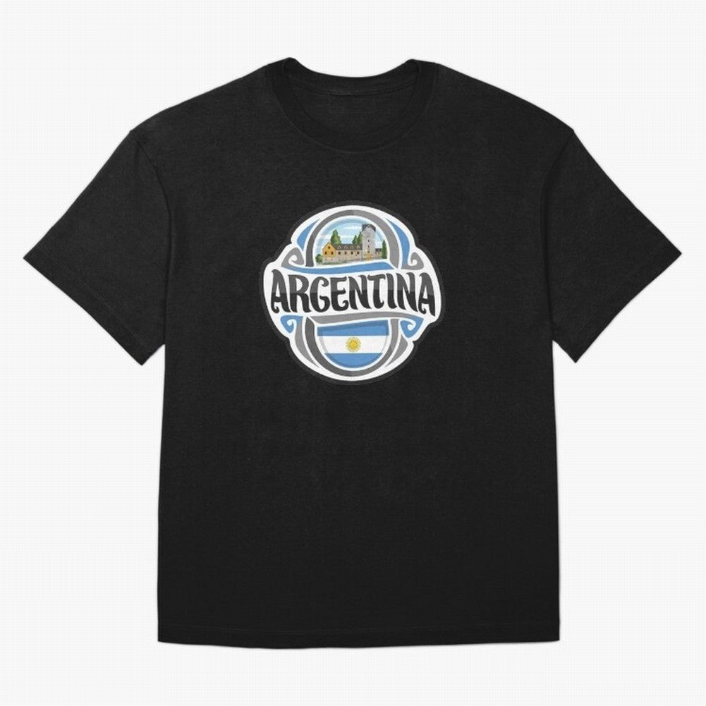 Decorative Argentina Logo Oversized T-Shirt Back Your Heroes with FIFA World Cup 2026 Group Stage Connected to Haaland, Brazil Energy, Soccer Culture, Superstar Moments, National Team Dreams and Competitive Fire; Ideal for Fans Who Follow Messi,