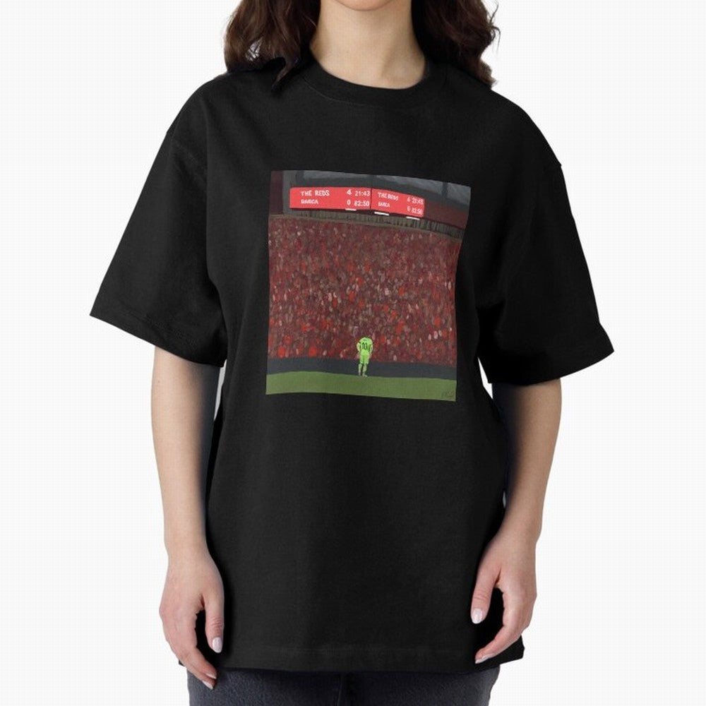Liverpool 4-0 Barcelona painting Classic T-Shirt Back Your Heroes with FIFA World Cup 2026 Group Stage for Fans of Messi and Cristiano Ronaldo and England and Germany, Bringing Vintage Soccer Flavor, Modern Football Stars, National Flags and Final