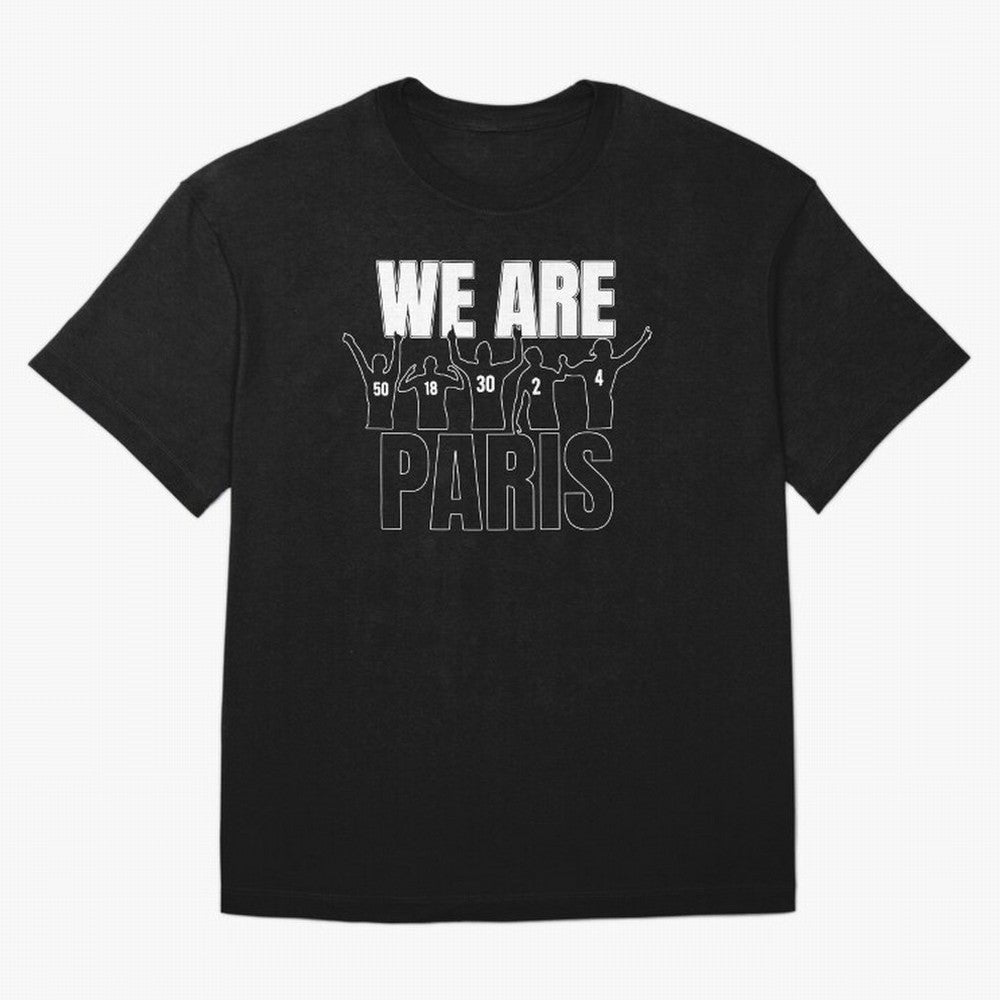 We are Paris Oversized T-Shirt Feel International Energy from Global Football Passion for FIFA World Cup 2026, Connected to CR7, Argentina, France and Brazil, Classic Soccer Heritage, Championship Pressure, Fan Loyalty and International Pride;