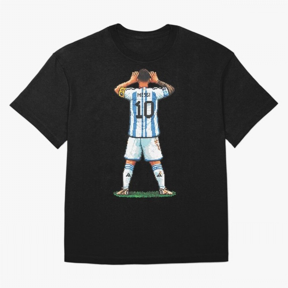 Pixelated Messi Topo Gigio Classic T-Shirt Celebrate Fan Culture around Match Day Hype around FIFA World Cup 2026 Group Stage, Cristiano Ronaldo, France, Stadium Memories, Football Loyalty, International Chants and Championship Tradition; Ideal for