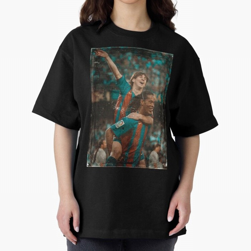 Messi and Ronaldinho Celebration Classic T-Shirt Bring FIFA World Cup 2026 Spirit, Featuring Spain and Netherlands, Cristiano Ronaldo, Goal Celebration Energy, Supporter Heritage, Football Icons and Worldwide Tournament Joy; Great for Supporters