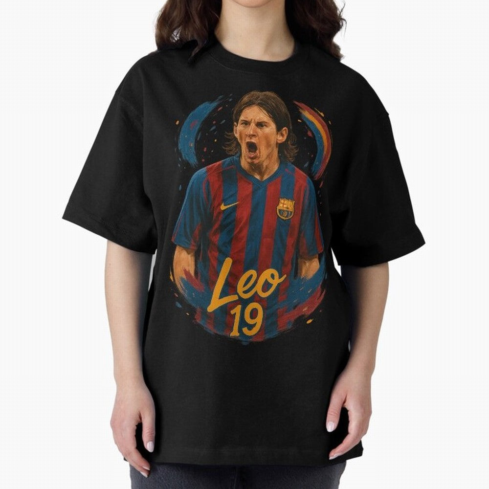 Young Messi Barcelona Art ¨C Rising Legend in Number 19 Tribute	 Classic T-Shirt Step into Global Football Passion for FIFA World Cup 2026 Group Stage, Built around Mbappe and Neymar, Argentina and Brazil, Goal Celebration Energy, Supporter