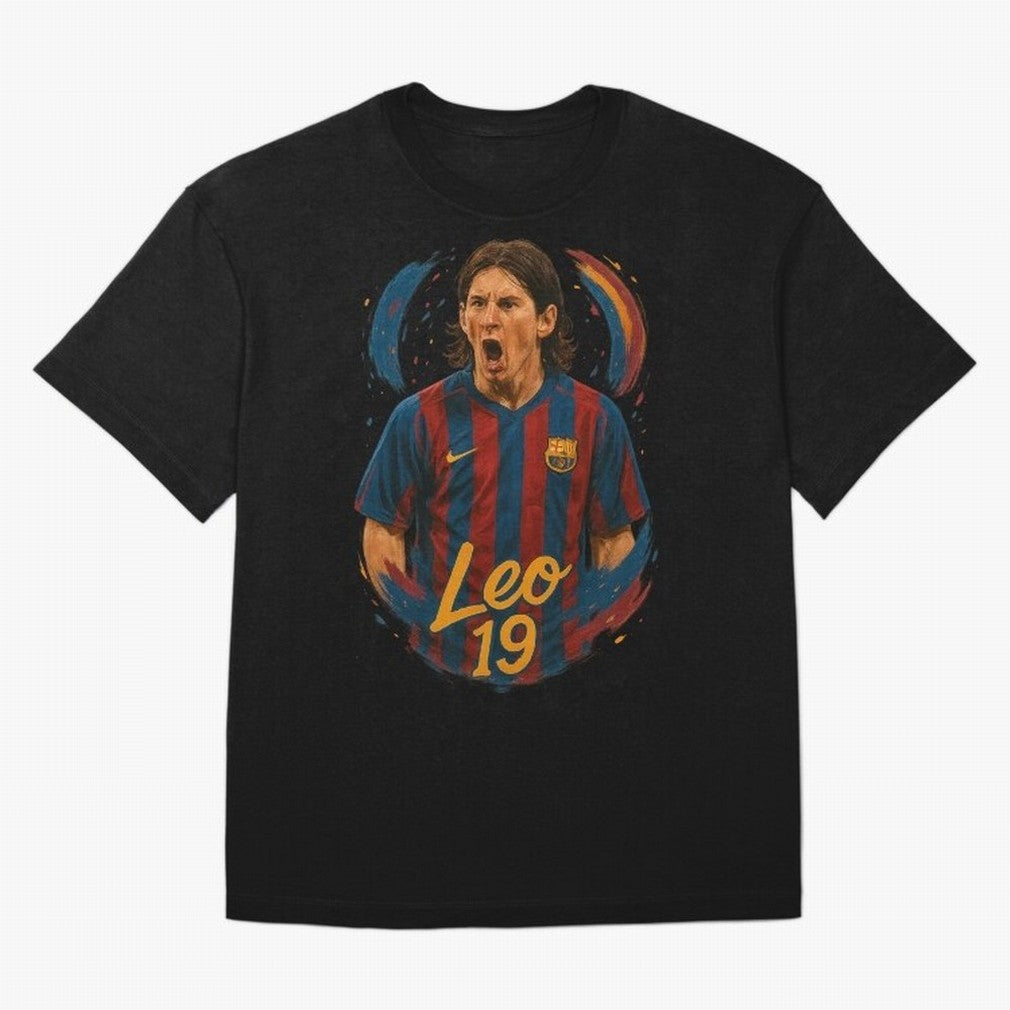 Young Messi Barcelona Art ¨C Rising Legend in Number 19 Tribute	 Classic T-Shirt Step into Global Football Passion for FIFA World Cup 2026 Group Stage, Built around Mbappe and Neymar, Argentina and Brazil, Goal Celebration Energy, Supporter
