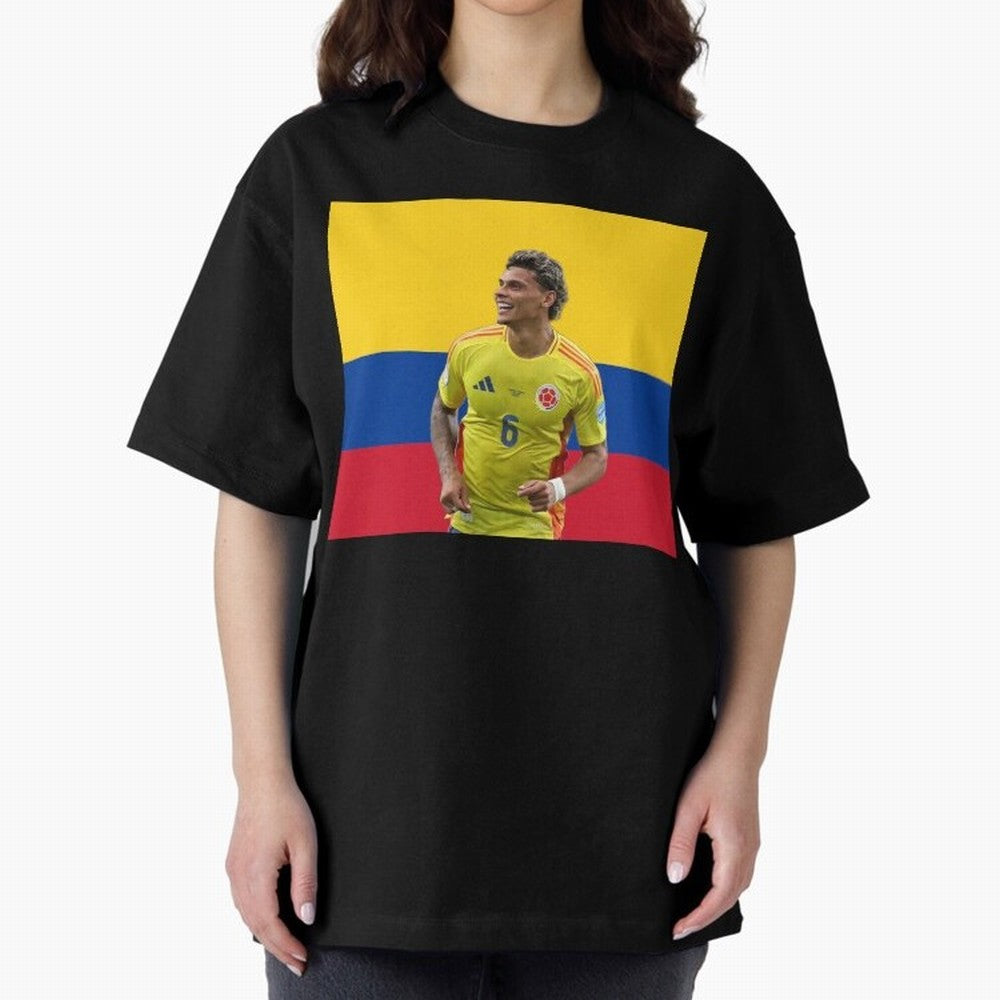 Richard Rios Colombian Flag Oversized T-Shirt Fuel Your Fan Pride for Match Day Hype around FIFA World Cup 2026 USA Canada Mexico, Neymar, Germany, Retro Football Energy, Iconic Rivalries, Trophy Chase Drama and Stadium Atmosphere; Ideal for