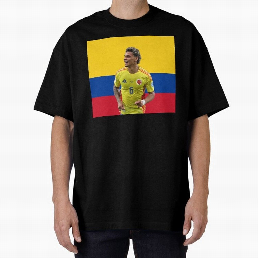 Richard Rios Colombian Flag Oversized T-Shirt Fuel Your Fan Pride for Match Day Hype around FIFA World Cup 2026 USA Canada Mexico, Neymar, Germany, Retro Football Energy, Iconic Rivalries, Trophy Chase Drama and Stadium Atmosphere; Ideal for