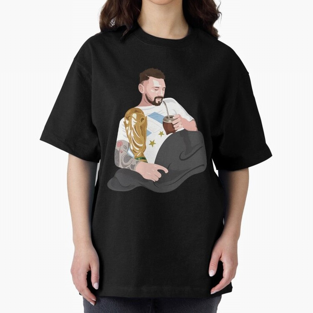 Messi with the World Cup and drinking mate Classic T-Shirt Enjoy the Biggest Football Party of FIFA World Cup 2026 Group Stage for Fans of Messi, Neymar and Mbappe and Spain and Netherlands, Bringing Classic Soccer Heritage, Championship Pressure,