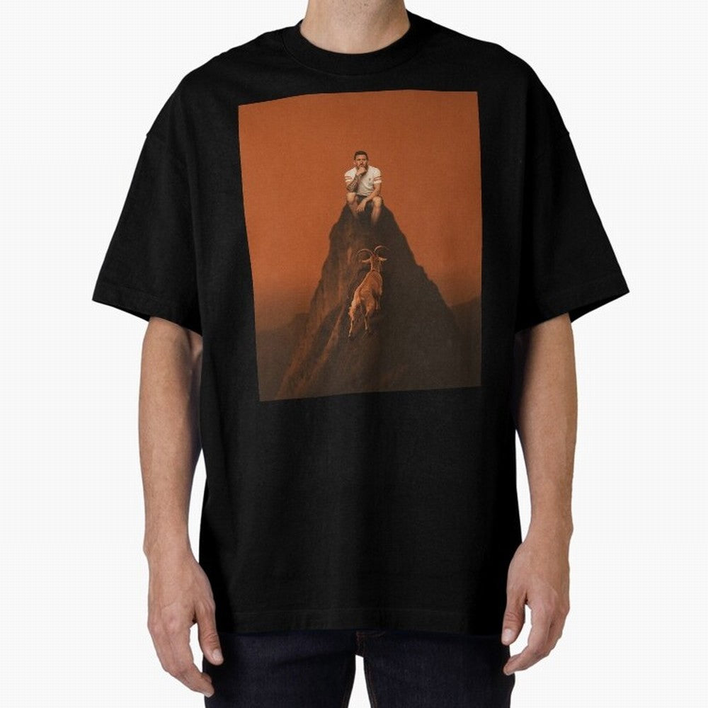 Goat messi football sunset Oversized T-Shirt Show Passion for the Stars of FIFA World Cup 2026 Group Stage Spirit, with Argentina, France and Brazil, Haaland and Mbappe, Global Supporter Spirit, Legendary Goals, National Colors and Tournament