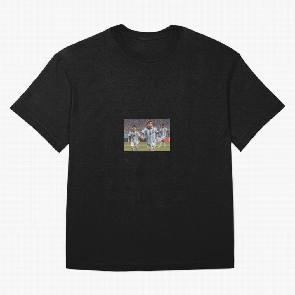 Messi Oversized T-Shirt Stand with Match Day Hype around FIFA World Cup 2026 USA Canada Mexico, CR7, Netherlands, Vintage Soccer Flavor, Modern Football Stars, National Flags and Final Night Emotion; Perfect for People Who Love Argentina, Brazil,