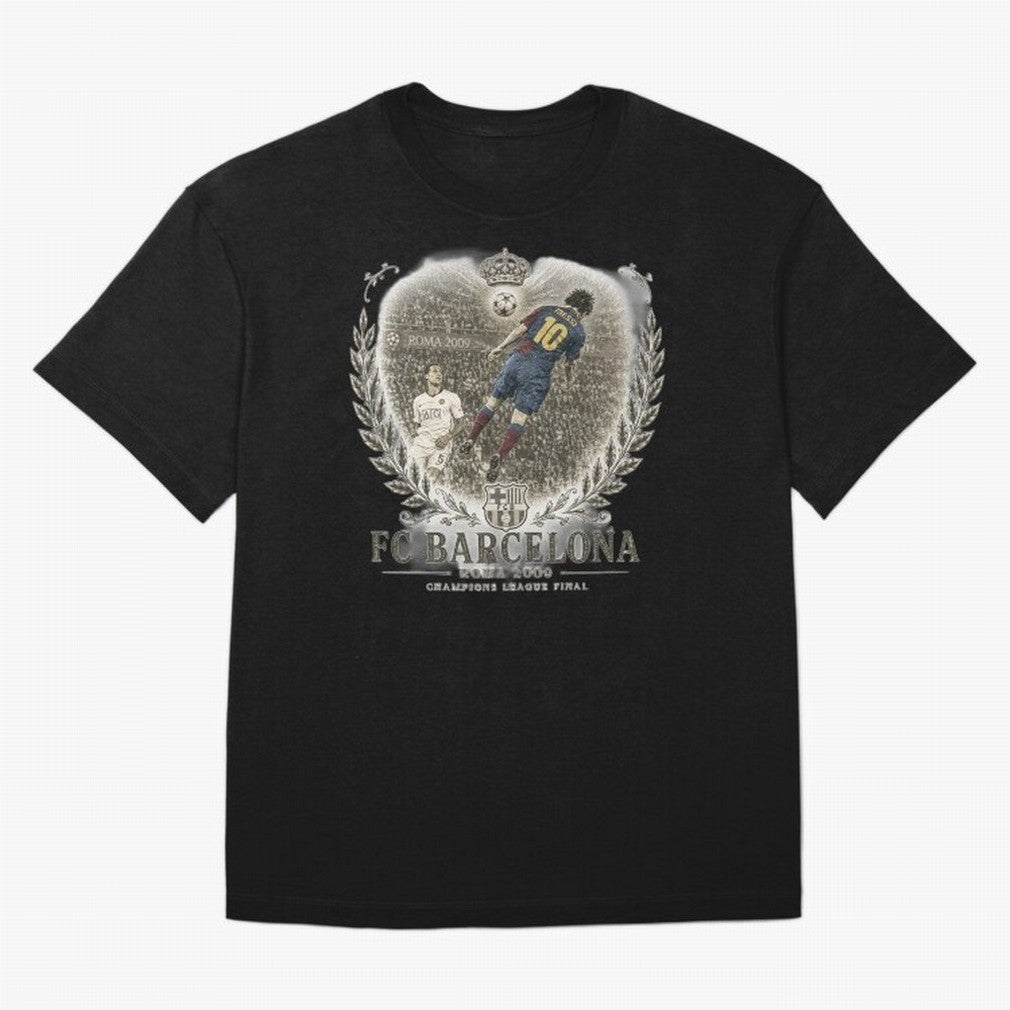 FC Barcelona Rome 2009 Champions League Final Vintage Oversized T-Shirt Celebrate the Stars of FIFA World Cup 2026 with Cristiano Ronaldo, Haaland and CR7, Portugal Energy, Sports Nostalgia, International Competition, Famous Players and