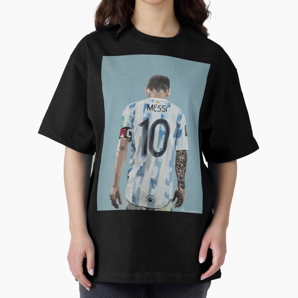 Portrait painting of Lionel Messi of Inter Miami and Argentina Classic T-Shirt Carry National Pride through the FIFA World Cup 2026 Group Stage Journey through Cristiano Ronaldo, Haaland and CR7 Highlights, Spain Pride, Classic Soccer Heritage,