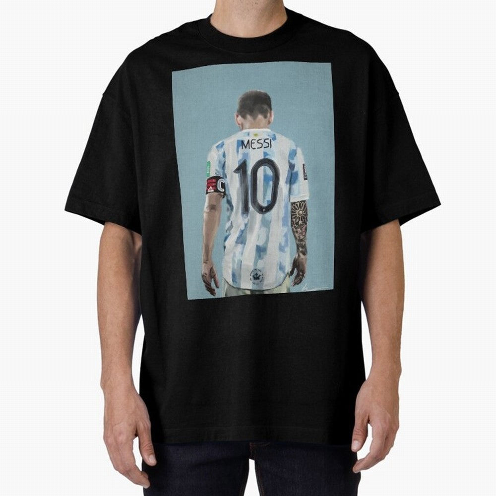 Portrait painting of Lionel Messi of Inter Miami and Argentina Classic T-Shirt Carry National Pride through the FIFA World Cup 2026 Group Stage Journey through Cristiano Ronaldo, Haaland and CR7 Highlights, Spain Pride, Classic Soccer Heritage,