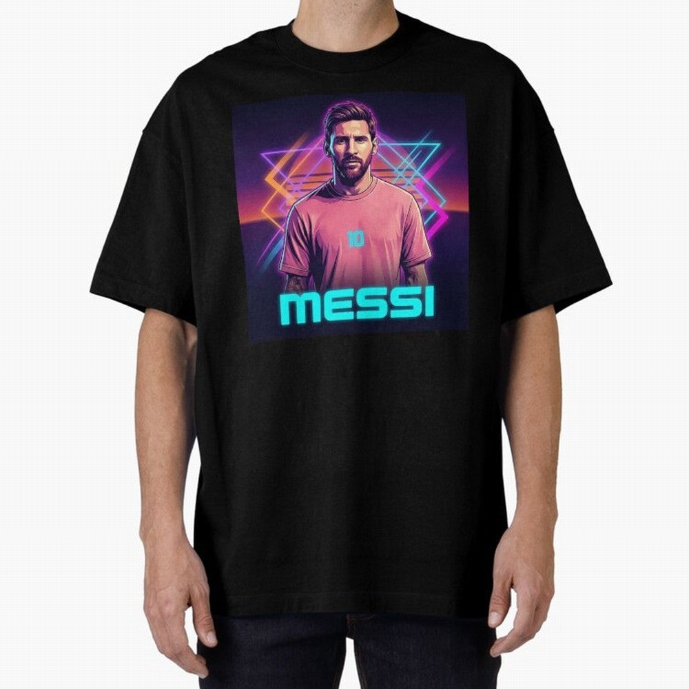 Inter Miami? Football Legend Messi Cyberpunk Retro Futurist Design (Version 5) Classic T-Shirt Bring Stadium Energy to FIFA World Cup 2026 for Fans of Haaland and Mbappe and Argentina, Bringing Tournament Hype, Historic Matchups, Family Viewing