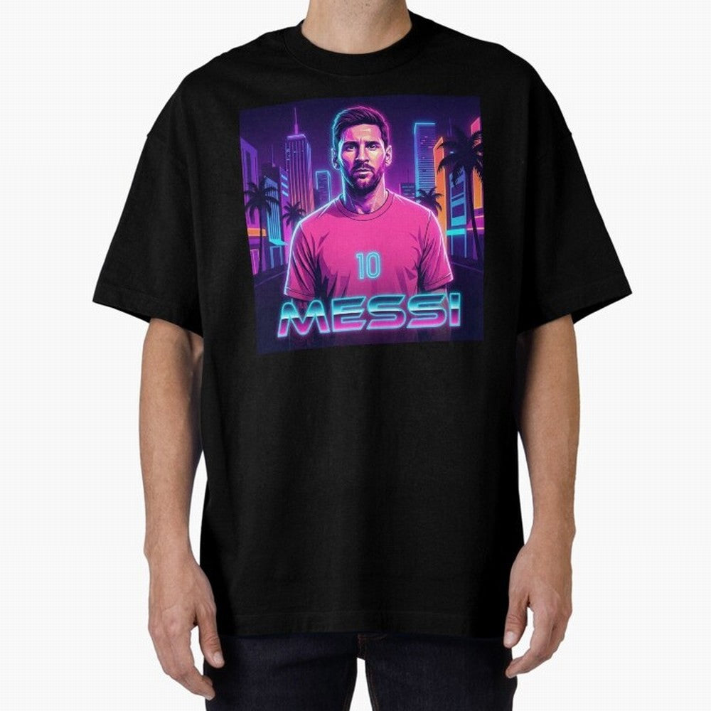 Inter Miami? Football Legend Messi Cyberpunk Retro Futurist Design (Version 4) Classic T-Shirt Keep the Match Day Mood of FIFA World Cup 2026 Group Stage Made for CR7 and Messi, Germany Energy, Champion Mindset, Group Stage Buzz, Knockout Tension