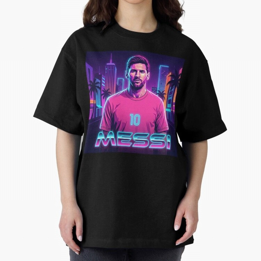 Inter Miami? Football Legend Messi Cyberpunk Retro Futurist Design (Version 4) Classic T-Shirt Keep the Match Day Mood of FIFA World Cup 2026 Group Stage Made for CR7 and Messi, Germany Energy, Champion Mindset, Group Stage Buzz, Knockout Tension