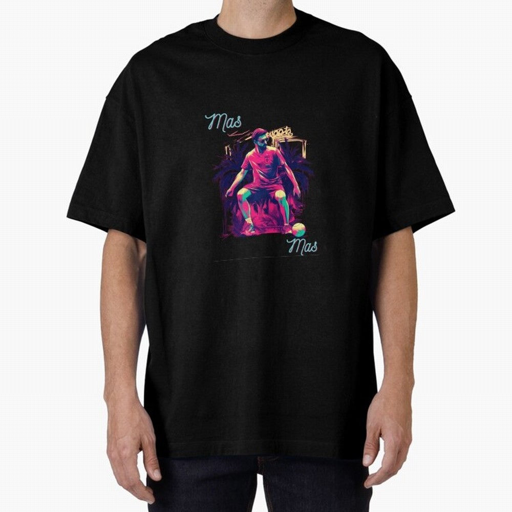 Messi Mas Messi Oversized T-Shirt Show Your Love for FIFA World Cup 2026 Spirit, Connected to Netherlands, Cristiano Ronaldo, Soccer Culture, Superstar Moments, National Team Dreams and Competitive Fire; Made for Die Hard Supporters, Soccer Lovers,