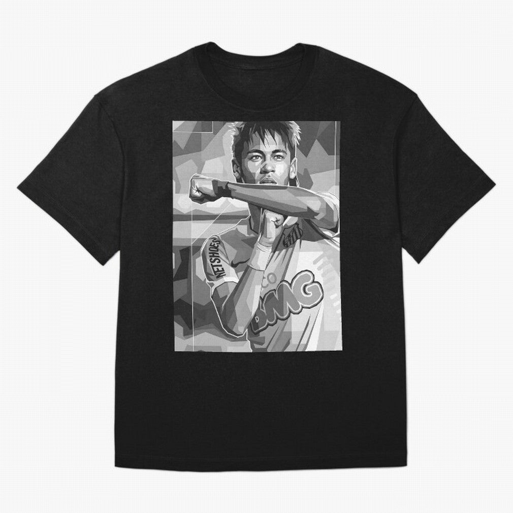 Neymar Grayscale Classic T-Shirt Make Memories around FIFA World Cup 2026 for Fans of Cristiano Ronaldo and Brazil, Bringing Champion Mindset, Group Stage Buzz, Knockout Tension and Passionate Fan Culture; Great for Watch Parties, Sports Bars,