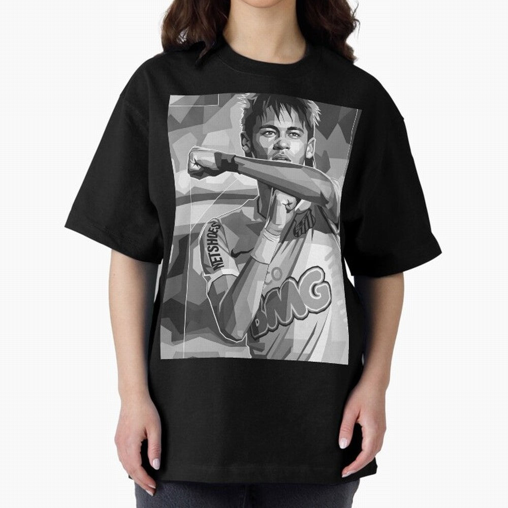 Neymar Grayscale Classic T-Shirt Make Memories around FIFA World Cup 2026 for Fans of Cristiano Ronaldo and Brazil, Bringing Champion Mindset, Group Stage Buzz, Knockout Tension and Passionate Fan Culture; Great for Watch Parties, Sports Bars,