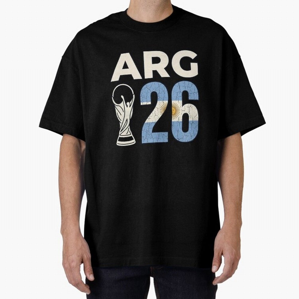 Argentina Football World Cup 2026 - Vintage Arg 26 Flag Design Essential T-Shirt Share FIFA World Cup 2026 Spirit, Capturing Portugal, Haaland and Mbappe, Goal Celebration Energy, Supporter Heritage, Football Icons and Worldwide Tournament Joy;