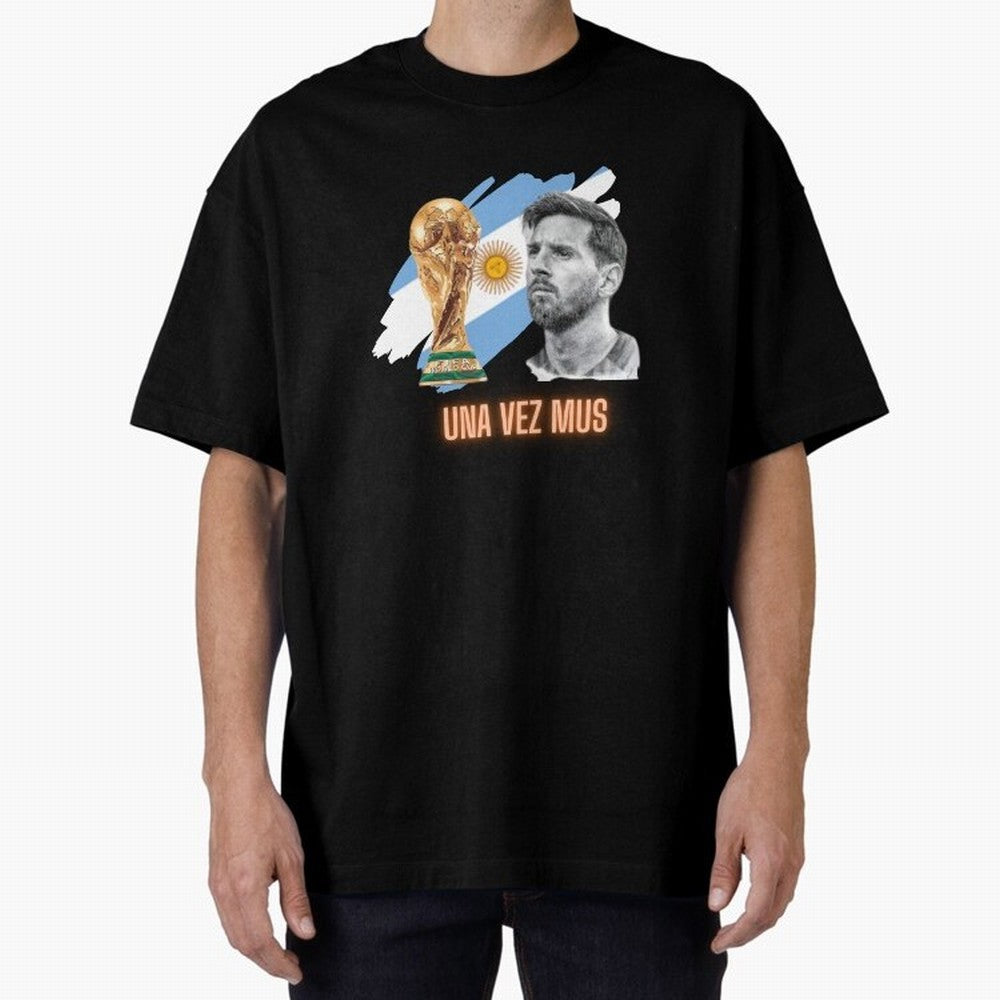 Messi in World Cup 2026 Oversized T-Shirt Celebrate Global Football Passion for FIFA World Cup 2026 USA Canada Mexico, Centered on Messi, England, Worldwide Fan Energy, Dramatic Goals, Stadium Lights and Championship Celebrations; Built for