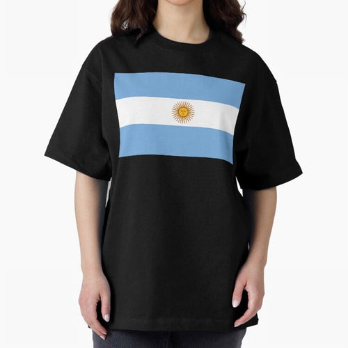 Argentina Oversized T-Shirt Celebrate the FIFA World Cup 2026 Group Stage Journey through Cristiano Ronaldo Highlights, Argentina, France and Brazil Pride, Football Festival Excitement, Trophy Ambitions, Country Rivalries and Star Player Buzz;