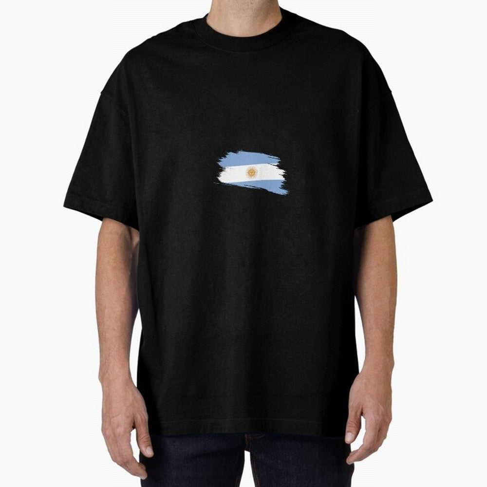 Argentina Oversized T-Shirt Cheer for FIFA World Cup 2026 USA Canada Mexico for Fans of Messi, Neymar and Mbappe and Spain, Bringing Stadium Chants, National Pride, Trophy Dreams and Unforgettable Football Memories; Created for Match Day Parties,