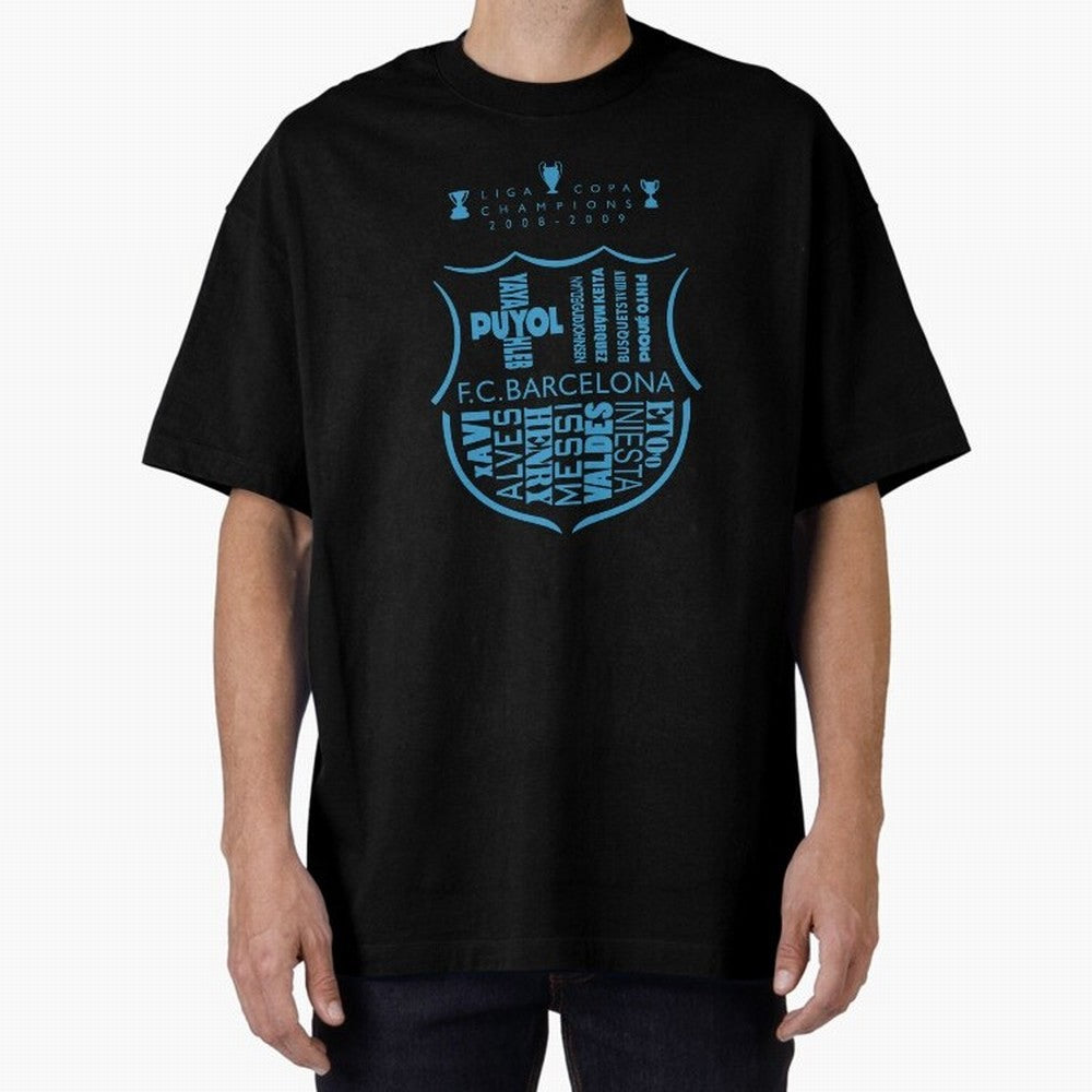 FC Barcelona three-time champion Oversized T-Shirt Celebrate the FIFA World Cup 2026 Journey through Mbappe and Neymar Highlights, Brazil, Portugal and Argentina Pride, Match Day Excitement, Supporter Culture, Golden Goals and Global Football