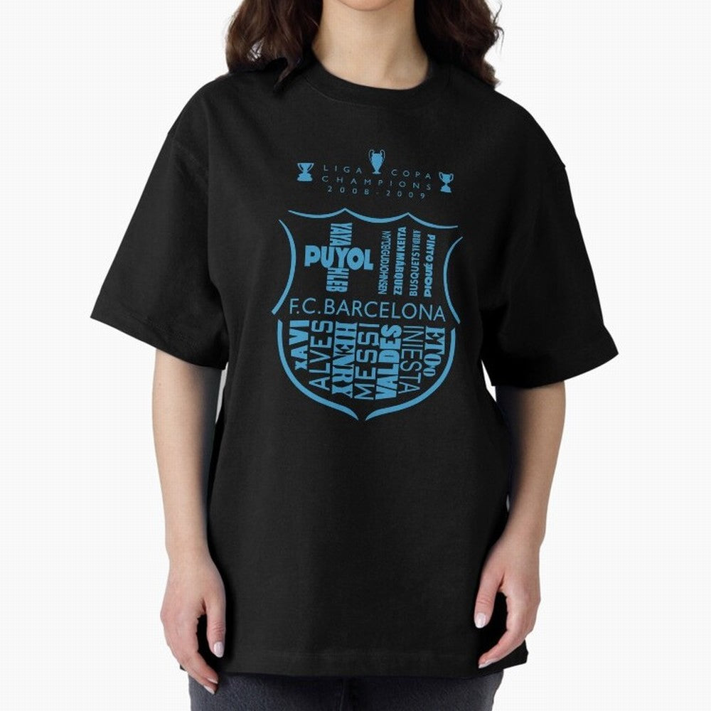 FC Barcelona three-time champion Oversized T-Shirt Celebrate the FIFA World Cup 2026 Journey through Mbappe and Neymar Highlights, Brazil, Portugal and Argentina Pride, Match Day Excitement, Supporter Culture, Golden Goals and Global Football