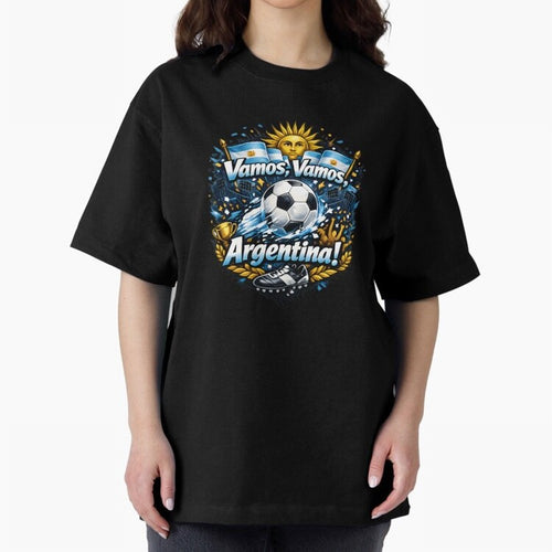 Argentina football 2026 Oversized T-Shirt Make Memories around FIFA World Cup 2026 USA Canada Mexico for Fans of CR7 and Messi and Argentina and Brazil, Bringing Football History, Final Match Energy, Crowd Noise and Once in a Lifetime Moments;