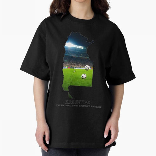 Argentina Map Art - Football Passion & National Stadiums Design Classic T-Shirt Wear the Spirit of FIFA World Cup 2026 for Fans of Cristiano Ronaldo and Brazil, Portugal and Argentina, Bringing Vintage Soccer Flavor, Modern Football Stars, National