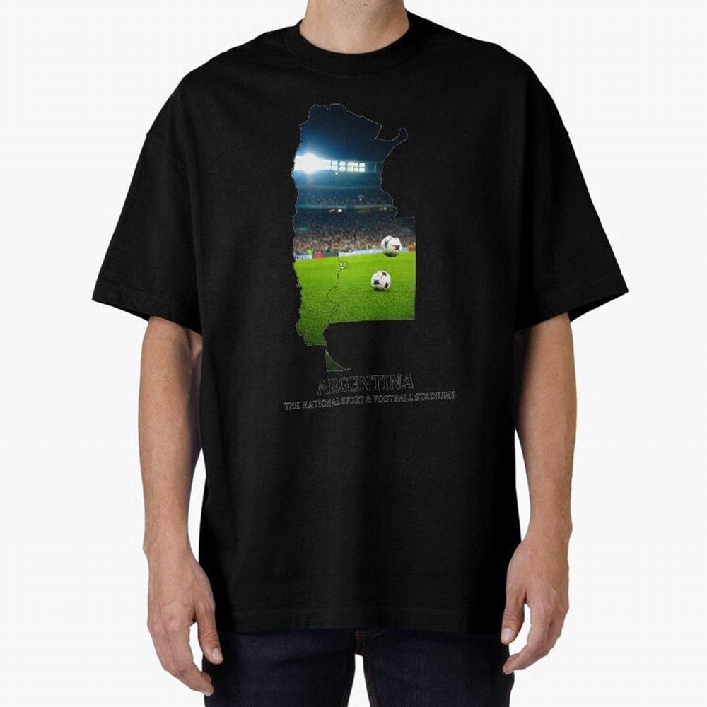 Argentina Map Art - Football Passion & National Stadiums Design Classic T-Shirt Wear the Spirit of FIFA World Cup 2026 for Fans of Cristiano Ronaldo and Brazil, Portugal and Argentina, Bringing Vintage Soccer Flavor, Modern Football Stars, National