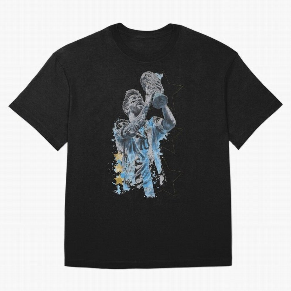 Messi with the World Cup Classic T-Shirt Share FIFA World Cup 2026 Driven by Mbappe, France Energy, Vintage Soccer Flavor, Modern Football Stars, National Flags and Final Night Emotion; Ideal for Fans Who Follow Messi, Cristiano Ronaldo, CR7,