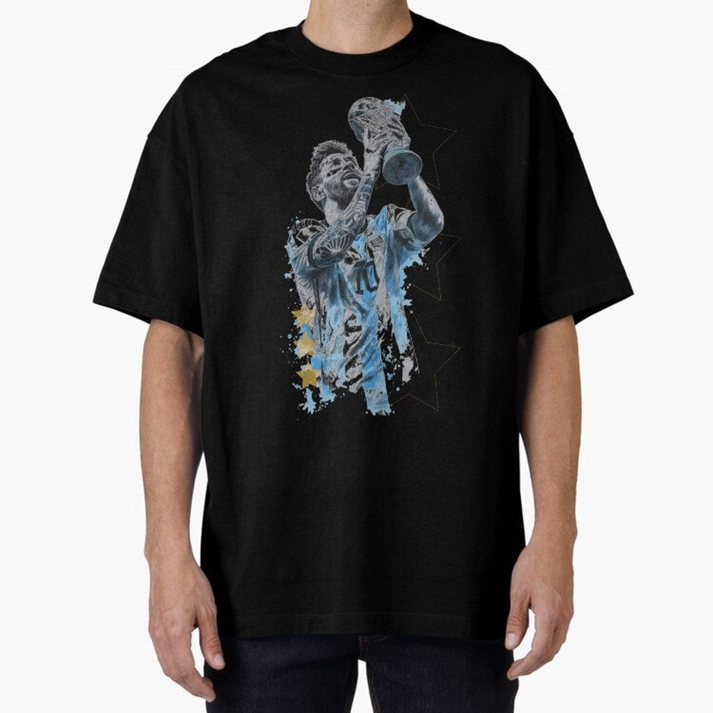 Messi with the World Cup Classic T-Shirt Share FIFA World Cup 2026 Driven by Mbappe, France Energy, Vintage Soccer Flavor, Modern Football Stars, National Flags and Final Night Emotion; Ideal for Fans Who Follow Messi, Cristiano Ronaldo, CR7,