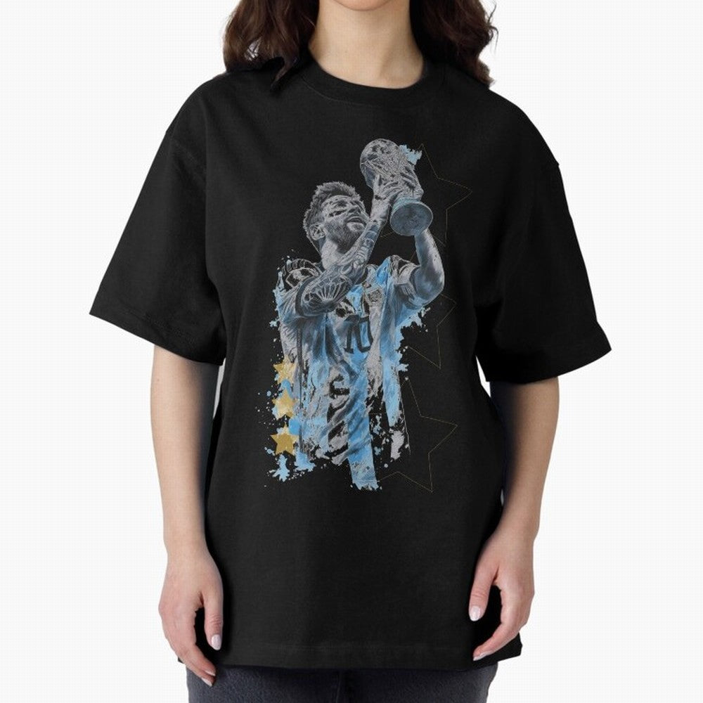 Messi with the World Cup Classic T-Shirt Share FIFA World Cup 2026 Driven by Mbappe, France Energy, Vintage Soccer Flavor, Modern Football Stars, National Flags and Final Night Emotion; Ideal for Fans Who Follow Messi, Cristiano Ronaldo, CR7,