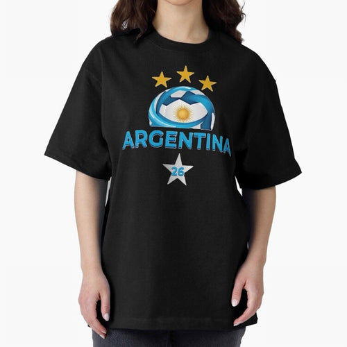 Argentina 2026 Stars Oversized T-Shirt Turn Every Weekend Toward Global Football Passion for FIFA World Cup 2026, Featuring Neymar, England, France and Netherlands, Supporter Pride, Iconic Celebrations, Legendary Names and Global Match Day Energy;