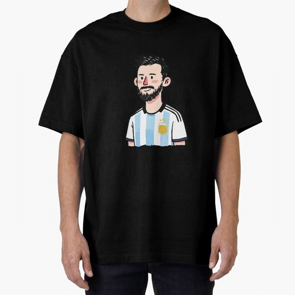 Argentina Soccer Football Player Oversized T-Shirt Build FIFA World Cup 2026 Connected to Cristiano Ronaldo, England, France and Netherlands Energy, Supporter Pride, Iconic Celebrations, Legendary Names and Global Match Day Energy; Built for