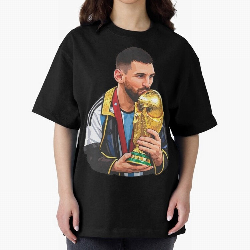Messi celebrating the 2022 World Cup victory Classic T-Shirt Make Memories around the FIFA World Cup 2026 Group Stage Journey through Messi, Neymar and Mbappe Highlights, Brazil Pride, Fan Favorite Moments, National Team Passion, Big Match Drama