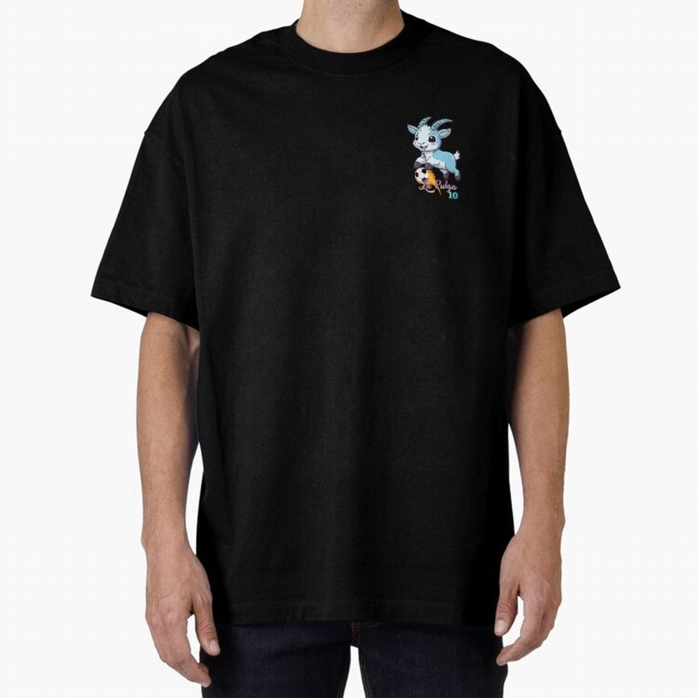 The Goat Flea Oversized T-Shirt Embrace Global Football Passion for FIFA World Cup 2026 Group Stage, with Haaland, France and Portugal, Vintage Soccer Flavor, Modern Football Stars, National Flags and Final Night Emotion; Ideal for Football Dads,
