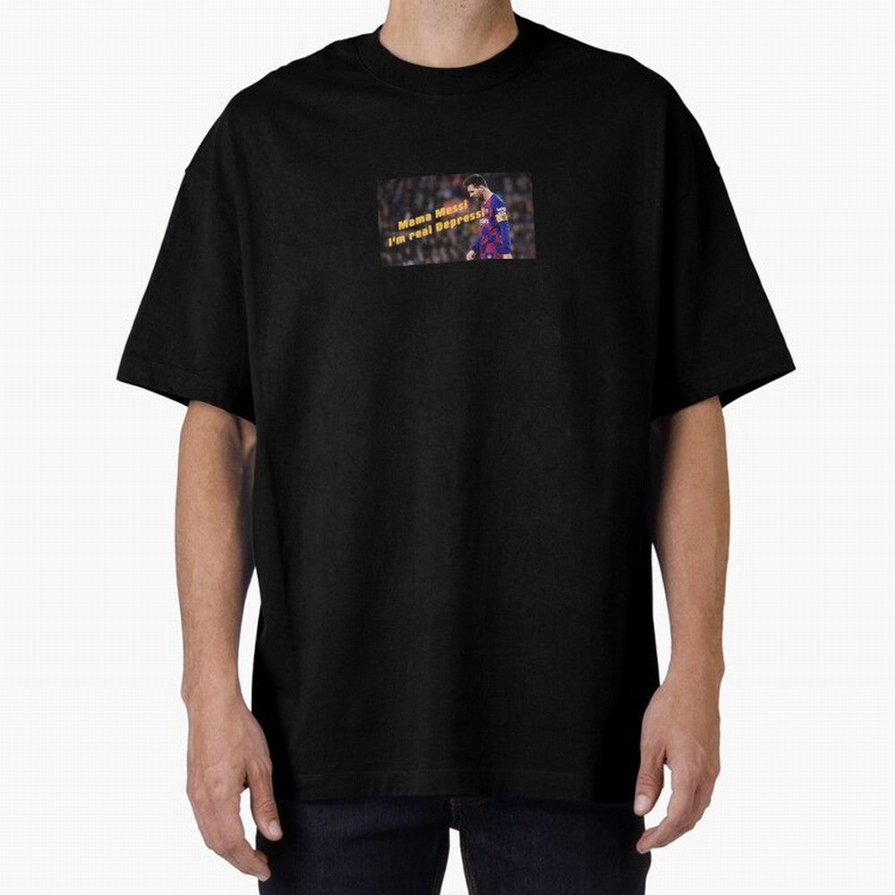 Mamma Messi, I'm Real Depressi Classic T-Shirt Support Iconic Players in FIFA World Cup 2026 Group Stage for Fans of Neymar, Haaland and Cristiano Ronaldo and Netherlands, Bringing Sports Nostalgia, International Competition, Famous Players and